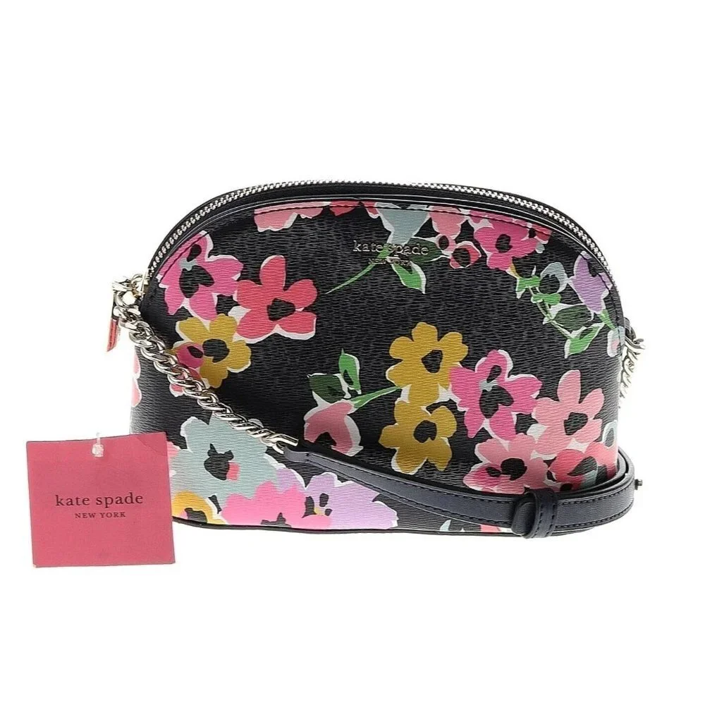 NWT Kate Spade Sylvia Small Dome Crossbody in Wildflower Bouquet Floral Purse